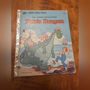 Walt Disney Pete's Dragon A Little Golden Book Hardcover Vintage 1977